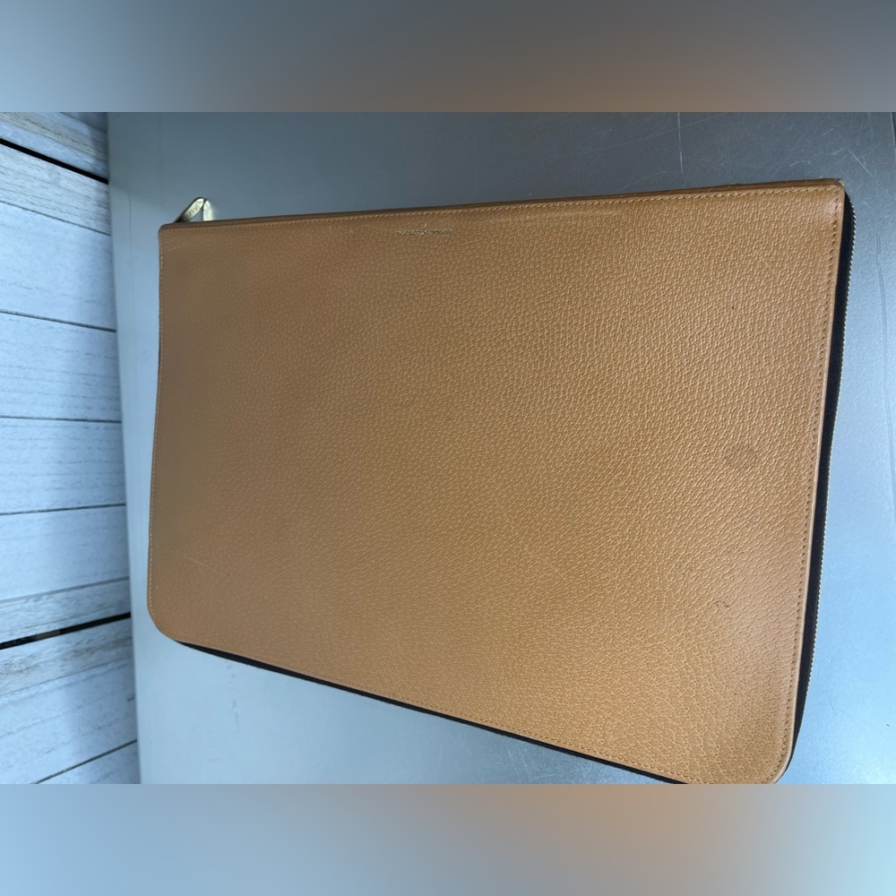 Vintage Aspinal of London Brown Leather Document File Folder Full Zip - Picture 7 of 11